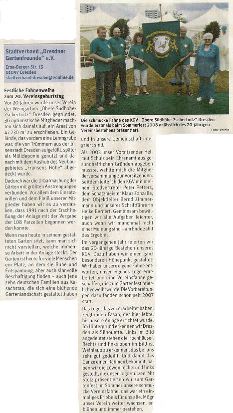 Bericht unserer Vorsitzenden